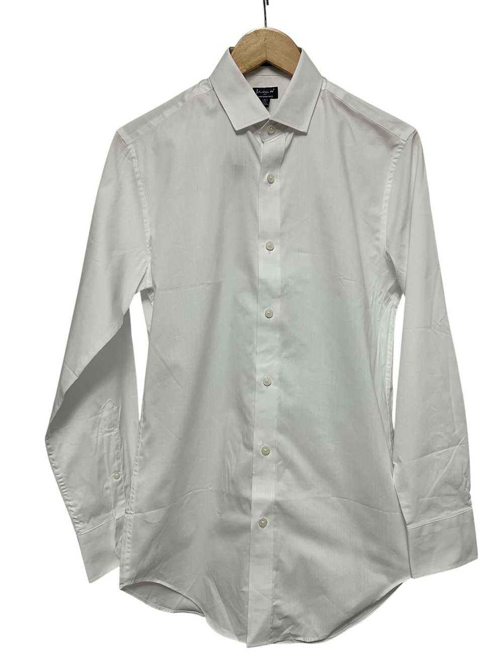 J. Crew Factory men's slim-fit long-sleeve performance shirt white NWT size 14.5